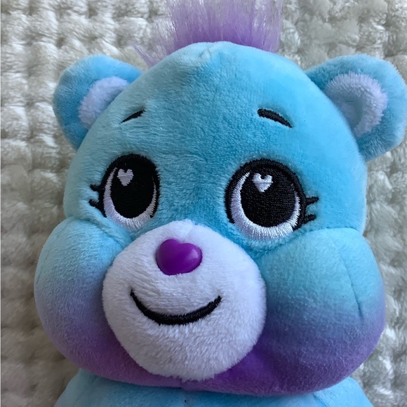CARE BEAR Blue Purple Dream Bright Plush Bear w Rainbow Stuffed Animal Toy - Picture 5 of 12